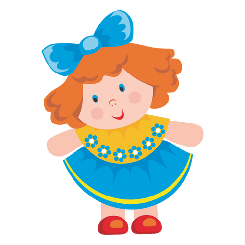 Female Doll Cartoon PNG SVG Design For T Shirts