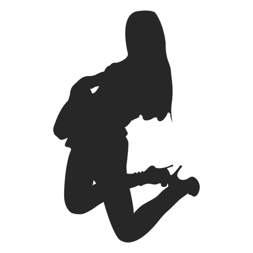 Female guitarist silhouette 2 PNG Design