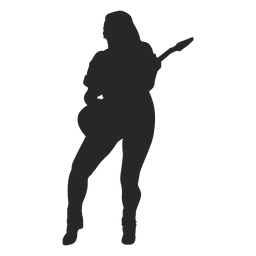 Mujer tocar la guitarra Diseño PNG