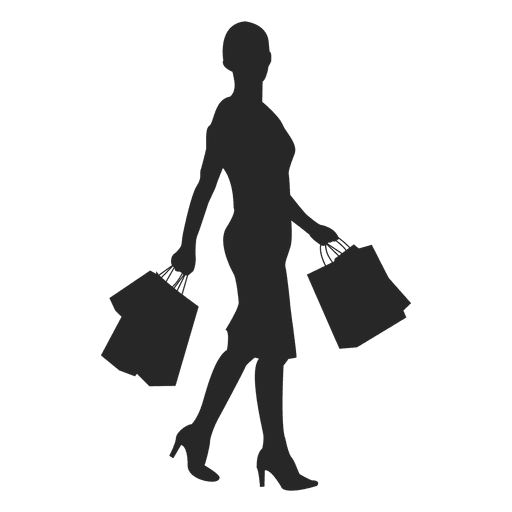 Mujer de compras 4 Diseño PNG
