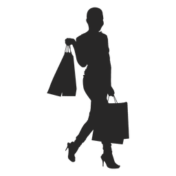 Man carrying shopping bags silhouette - Transparent PNG & SVG vector