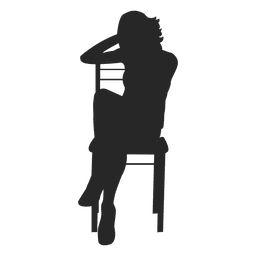Feminino sentado na cadeira 1 Desenho PNG