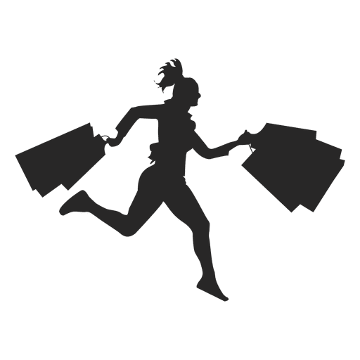 Female with shopping bags 1 PNG Design