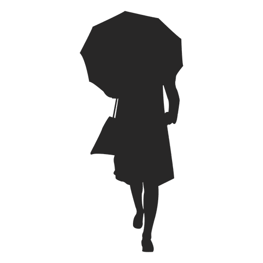Female with umbrella PNG Design
