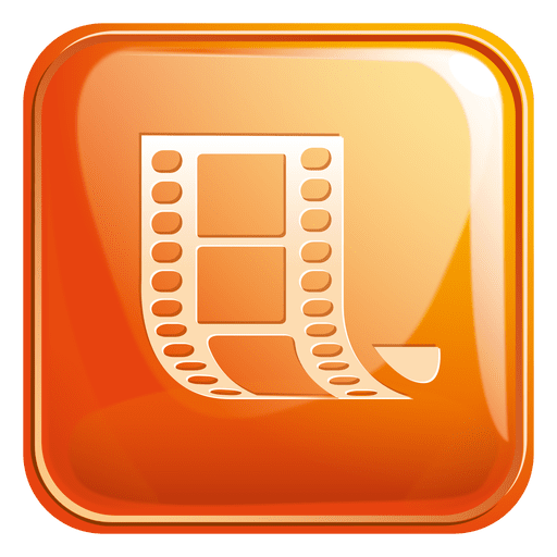 Filmstrip square icon 3 PNG Design