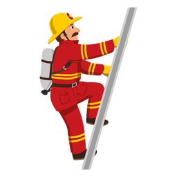 Escada de escalada de bombeiro Desenho PNG