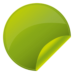 Adesivo redondo verde invertido Transparent PNG
