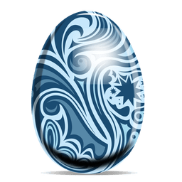 Floral pattern easter egg PNG Design