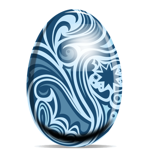 Huevo de pascua con estampado floral Diseño PNG