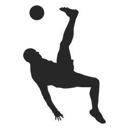 Jugador de fútbol golpeando la bola 1 Diseño PNG