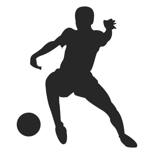 Football player dribbling PNG Design