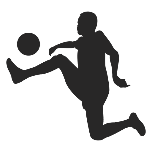Football player kicking ball PNG Design