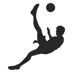Jugador de fútbol pateando la pelota 1 Diseño PNG