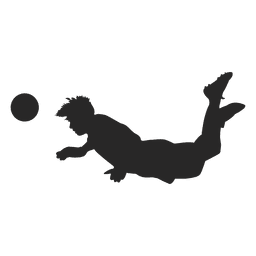 Jogador de futebol rebatendo a bola 1 Desenho PNG