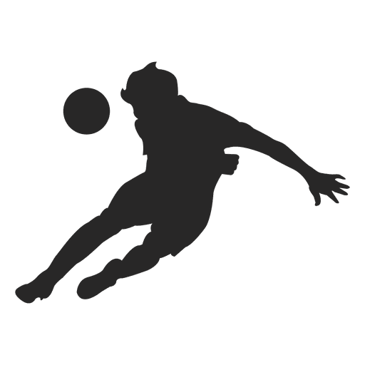 Futbolista golpeando la bola 3 Diseño PNG
