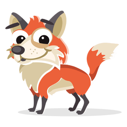 Fox-Karikatur PNG-Design
