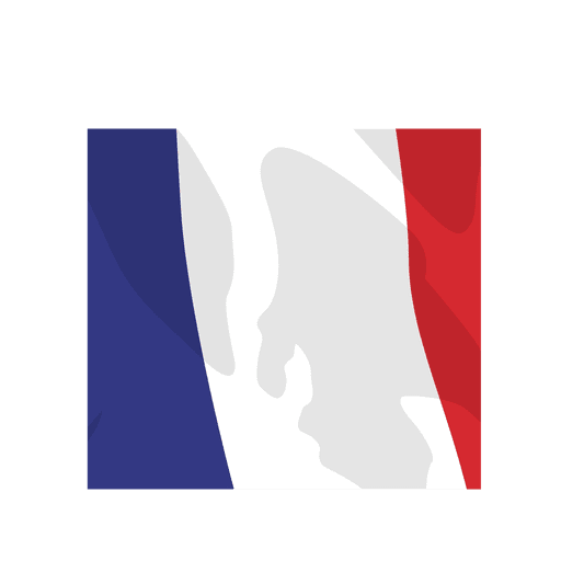 Dibujos animados de bandera de Francia Diseño PNG