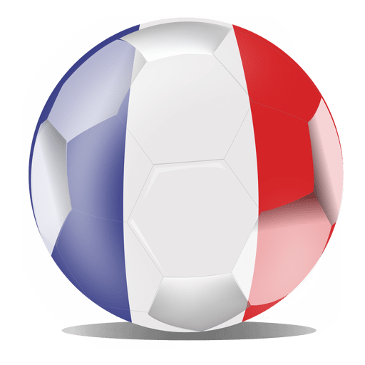 F?tbol de bandera de Francia Diseño PNG