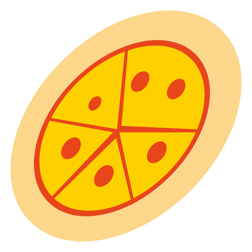 Dibujos animados de pizza funky Diseño PNG