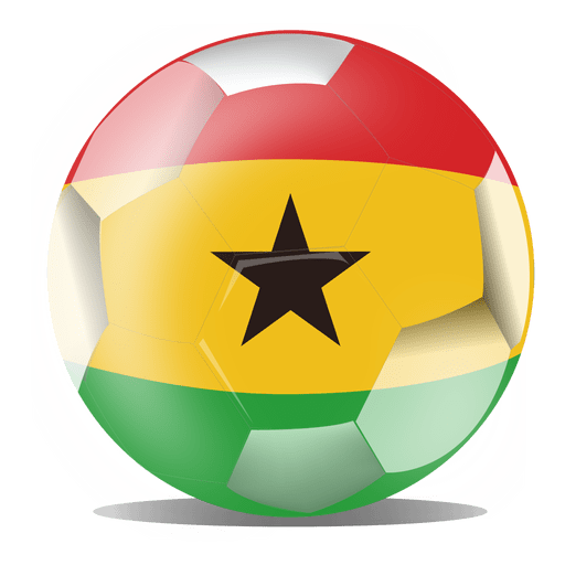 Futebol de bandeira de Gana Desenho PNG