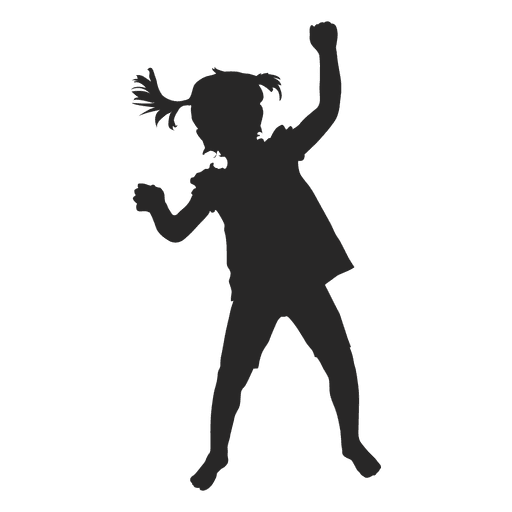 Girl jumping silhouette 4 PNG Design