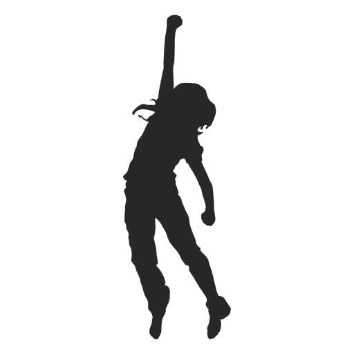 Girl jumping silhouette 5 PNG Design