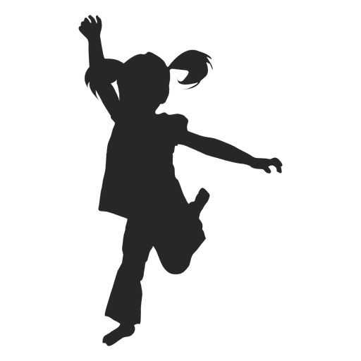 Girl jumping silhouette 6
