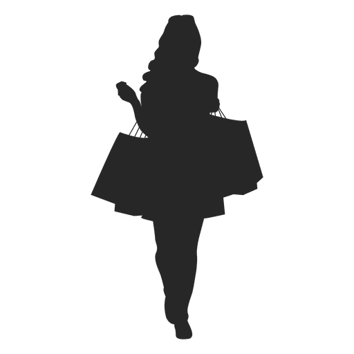 Girl shopping silhouette 6 PNG Design