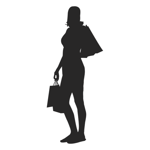 Girl shopping silhouette 9 PNG Design
