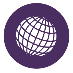 Globus rundes Symbol PNG-Design