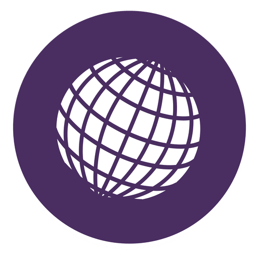 Globe round icon PNG Design