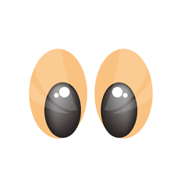 Gold Eyes Cartoon PNG & SVG Design For T-Shirts