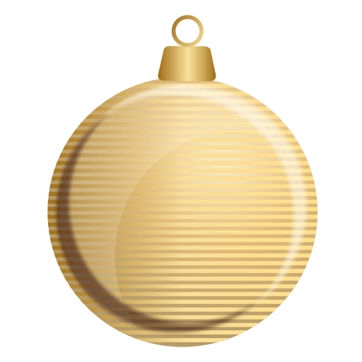 Bola de navidad dorada Diseño PNG