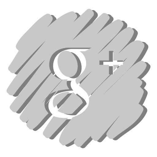 Google plus verzerrtes Symbol PNG-Design