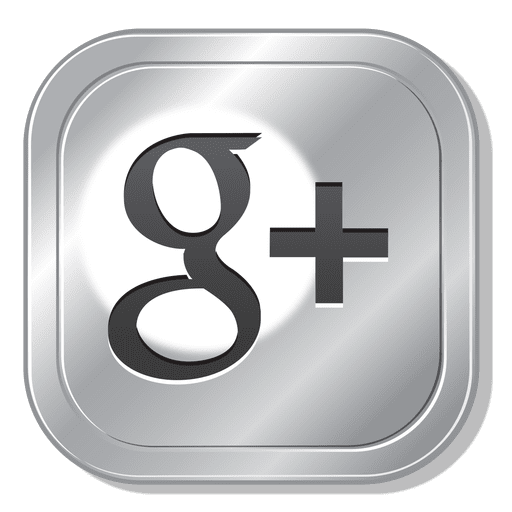 Google mais botão de metal Desenho PNG