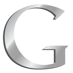 Letra G ícone prata do Google Desenho PNG
