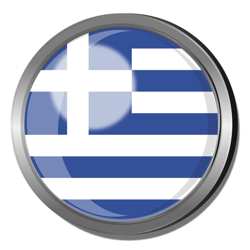 Griechenland Flaggenabzeichen PNG-Design