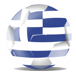 Griechenland Fußballflagge PNG-Design