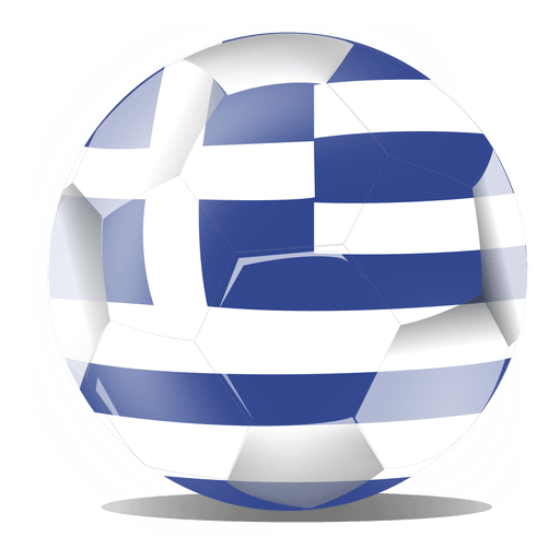 Bandera de f?tbol de Grecia Diseño PNG