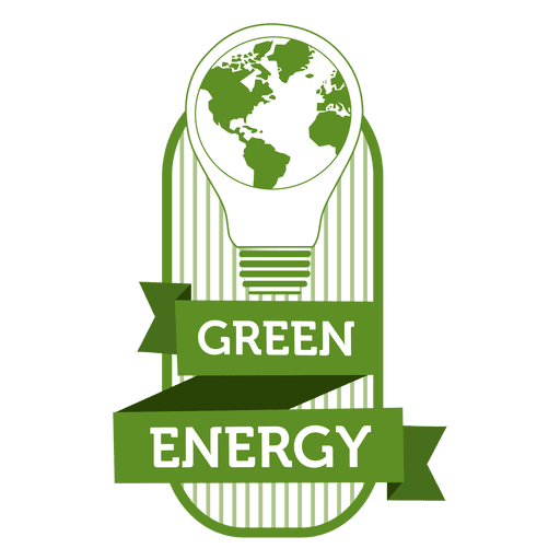 Etiqueta de energ?a verde Diseño PNG