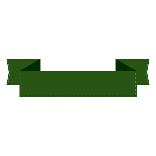 Green folded ribbon 5 PNG Design