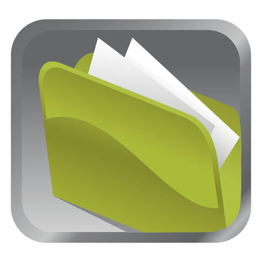 Green folder square icon