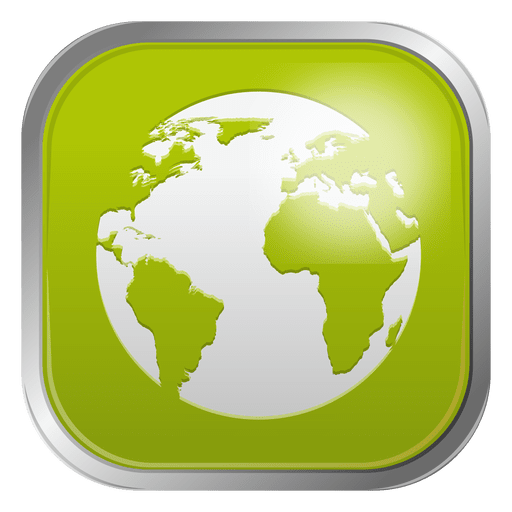 Green globe icon PNG Design