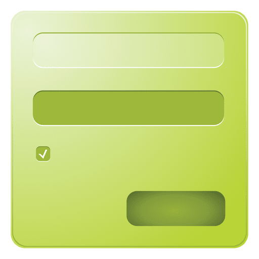 Caixa de login verde Desenho PNG