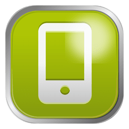 Icono de móvil verde Diseño PNG