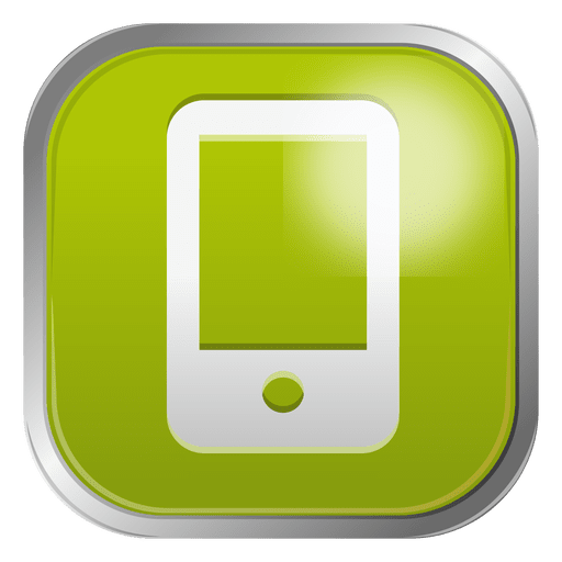 Green mobile icon PNG Design