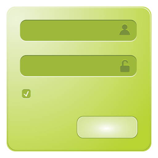 Green signin box PNG Design