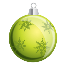 Green Snowflakes Bauble PNG & SVG Design For T-Shirts