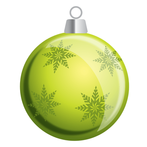 Green snowflakes bauble PNG Design