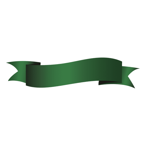 Green wave ribbon PNG Design